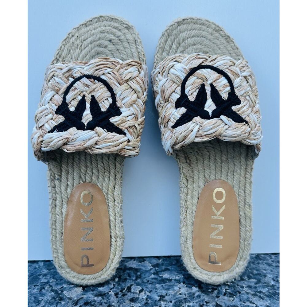 PinkoGreta Women's Flat Sandals in Beige Color Women’s Size 39